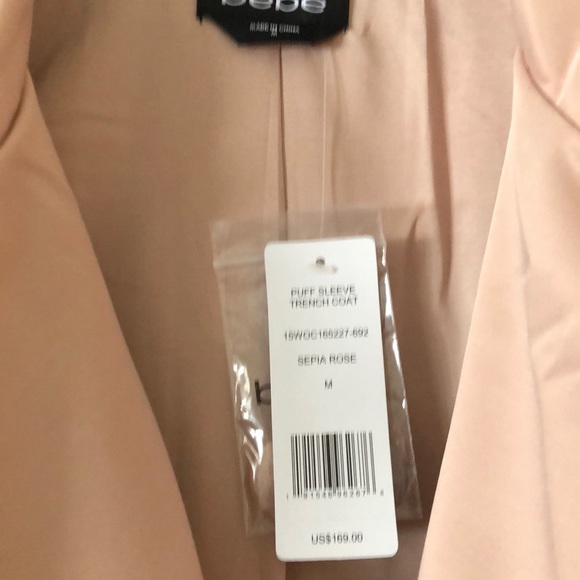 Bebe NWT blush pink trench coat - Picture 4 of 6